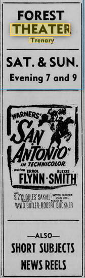 Forest Theater - 26 Oct 1946 Ad
